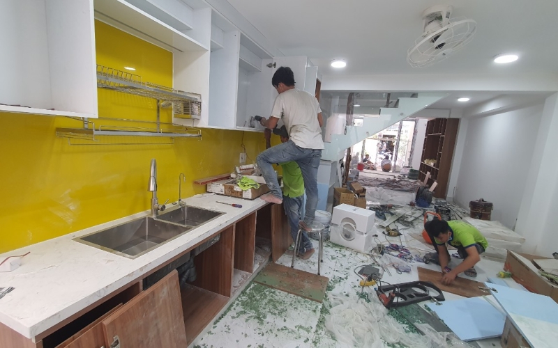 Nội thất nhà anh Tiến Q11