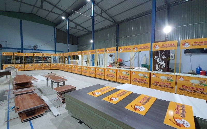 XE KỆ BÁN HÀNG LƯU ĐỘNG - TÀU HỦ COVANG SÀI GÒN